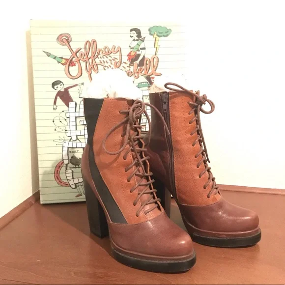 EUC Jeffrey Campbell ‘Boom’ Leather Boots / Size 7.5 - Picture 2 of 10